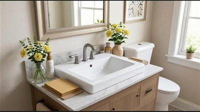 Integrerad gjuten under-bänk